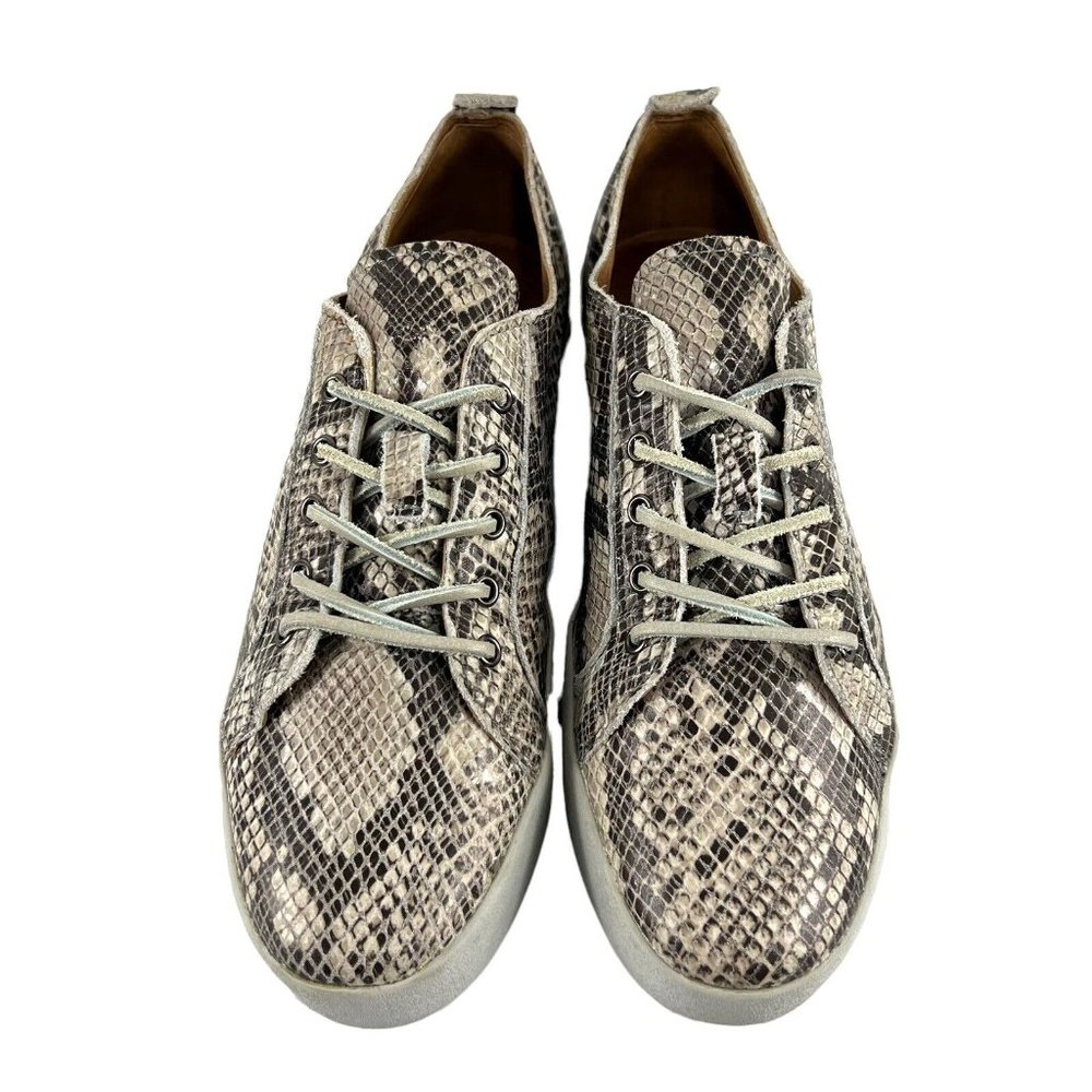 Blackstone White Python Snakeskin Low Casual Snea… - image 4